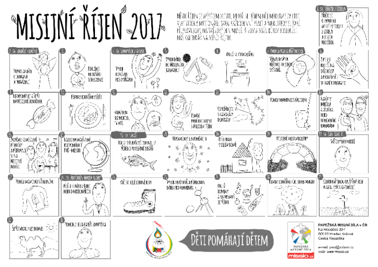 Kalendář pro děti “Misijní říjen”