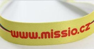 Šňůrka na krk Missio - žlutá