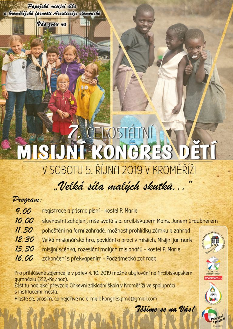 Pozvání na Misijní kongres dětí v Kroměříži