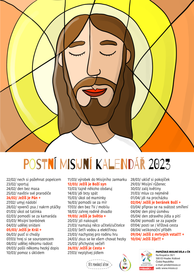 Postní misijní kalendář pro děti 2023