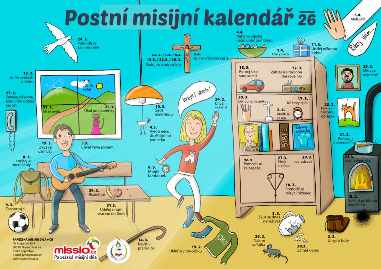 Postní misijní kalendář pro děti 2026